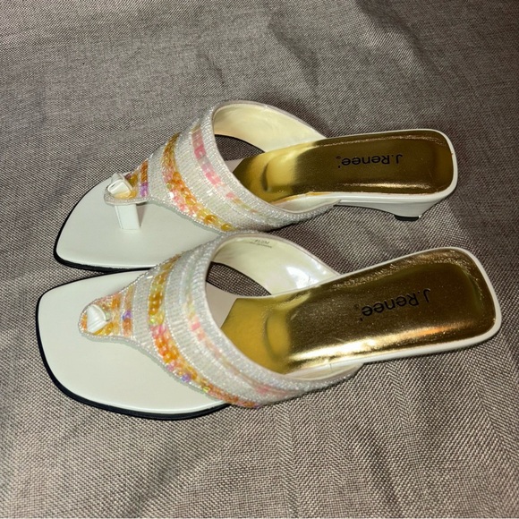 Vintage Renee Flat Thong Sling “Holly” Sandals Size 8.5 - Picture 4 of 11